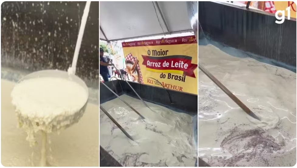 Chef gaúcho prepara o maior arroz de leite do Brasil